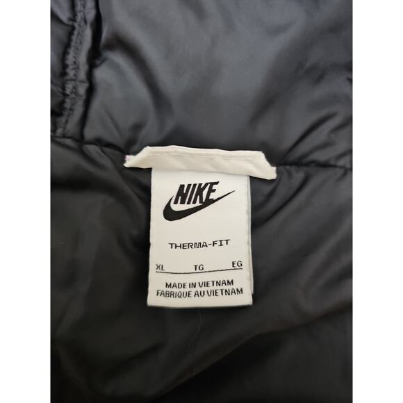 Men's NIKE SPORTSWEAR Therma-fit SYNTHETIC JACKET Size XL BLACK & white Parka - Picture 6 of 9